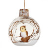 Boule de Noël Transparent Oiseau à l’Intérieur 