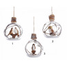 Boule de Noël Transparent Oiseau à l’Intérieur 