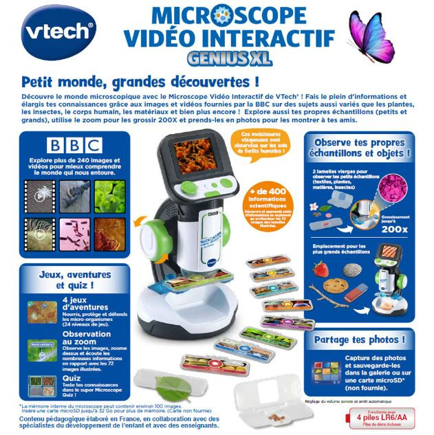 Microscope vidéo interactif Génius XL VTECH - Dès 7 ans 