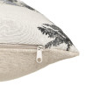 Housse de Coussin Jacquard imprimé Palmier 40x40cm Noir/Blanc - ATMOSPHERA