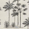 Housse de Coussin Jacquard imprimé Palmier 40x40cm Noir/Blanc - ATMOSPHERA