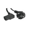 Câble d'alimentation coudé C13 Noir - EXERTIS CONNECT - CAB_ALIM_CEE7_C13C