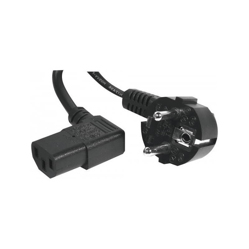 Câble d'alimentation coudé C13 Noir - EXERTIS CONNECT
