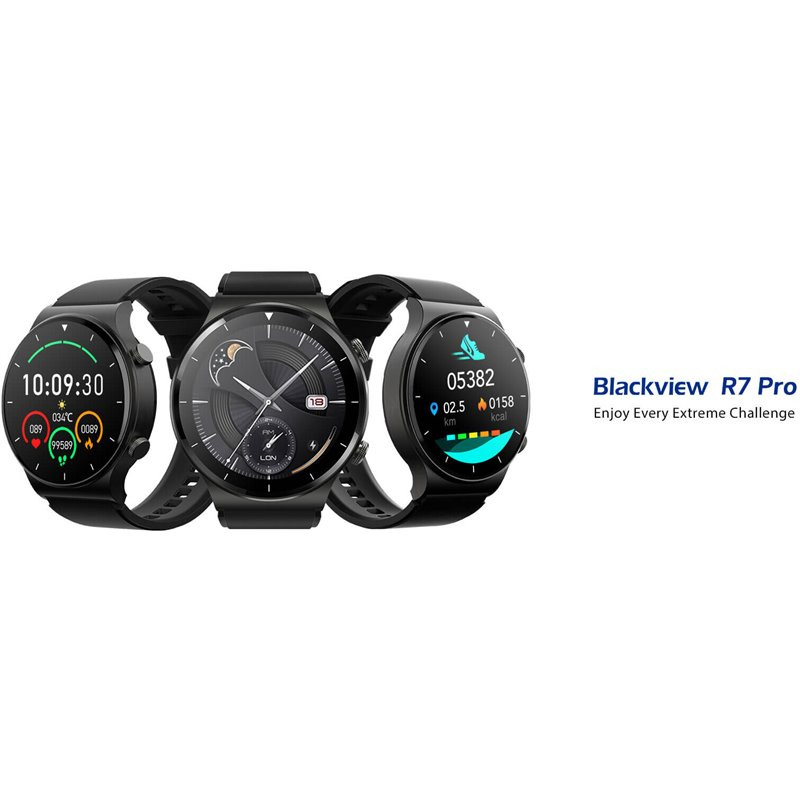 Montre Connectée Blackview R7 Pro Android 46mm Capteur de Fréquence  Cardiaque Noir - Montre connectée - Achat & prix