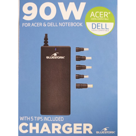 Alimentation 90W pour ACER/DELL Noir - BLUESTORK - BS_PW_NB_90_ACER_D