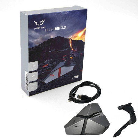 Support Casque Gamer Hub Gamium Noir/Rouge - WE CONNECT - HUB_GAMER_WE