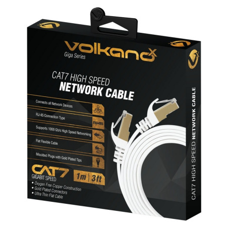 Câble Réseau Giga Series RJ45 Cat7 10m Or - VOLKANO - VOL_VK_20066_WT