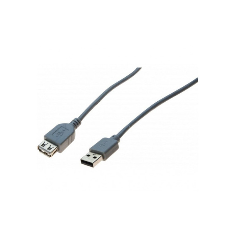Rallonge USB 2,0 Type-A Mâle/Femelle 3m Gris - EXERTIS CONNECT - RAL_USB2_3M