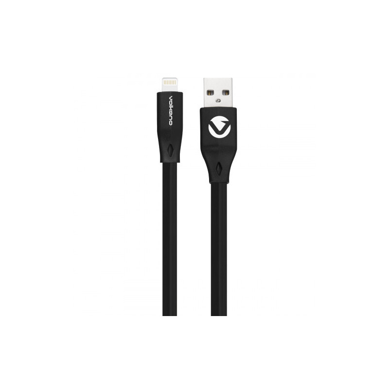 Câble Lightning Plat PVC Série Slim 1,2m Noir - VOLKANO - VOL_VK_20084_BK