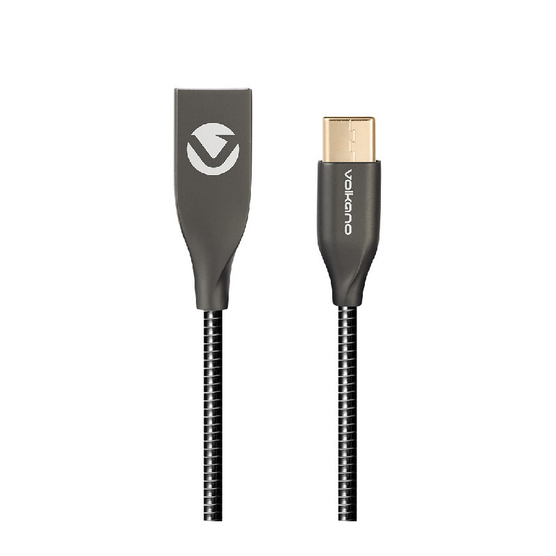 Câble USB Type-C vers USB-A Série Iron 1,2m Noir - VOLKANO - VOL_VK_20095_BK