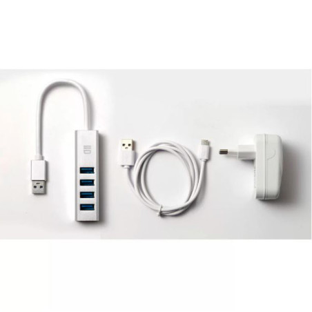 Hub 4 ports USB 3.0 Double alimentation Blanc - D2 DIFFUSION - HUB_D2HUB4PORT2AL