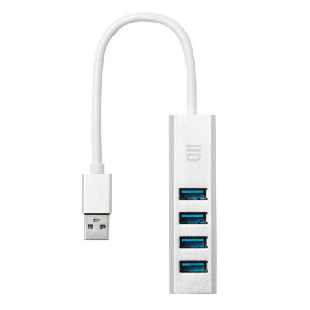 Hub 4 ports USB 3.0 Double alimentation Blanc - D2 DIFFUSION - HUB_D2HUB4PORT2AL