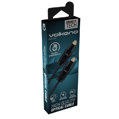 Câble Optique Toslink 2m Noir - VOLKANO - VOL_VK_20148_BK