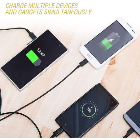 Adaptateur Hub 5en1 USB-C vers 3x USB3.0 +Charge USB-C Silver - VOLKANO - VOL_VK_20058_BK