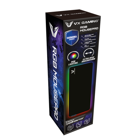 Tapis de souris Extra grand VX Gaming Harmonia RGB Noir - VOLKANO - VOL_VX_174BK