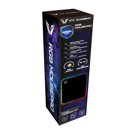 Tapis de souris VX Gaming Harmonia RGB Noir - VOLKANO - VOL_VX_175_BK