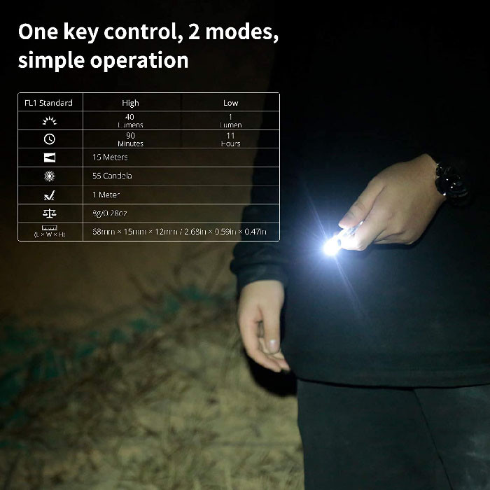 Bouchon LED rechargeable par USB fonction porte-cle