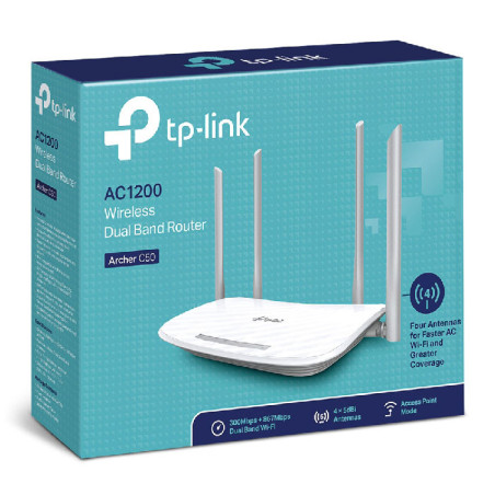 Routeurs Wi-Fi sans fil Dual-Bande AC1200 Mbps Blanc - TP-LINK - TPLINK_ARCHER_C50