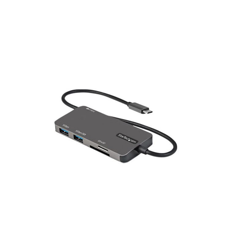 Station d'accueil USB-C HDMI/Carte SD/MicroSD/USB 3.0 Type-A/ Type-C Gris - STARTECH - STAR_ADA_DKT30CHSD