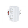 Bloc 2 prises secteur avec interrupteur Blanc - DEXLAN - PRISE_808526