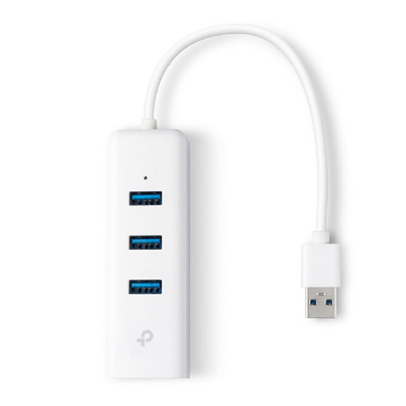 Adaptateur USB / Ethernet Gigabit + Hub 3 ports USB 3.0  Blanc - TP-LINK - TPLINK_UE330