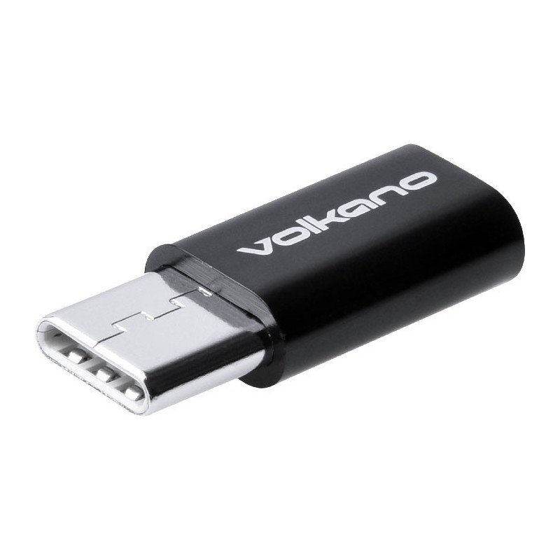Micro Adaptateur Type-C vers Micro USB Noir - VOLKANO - VOL_VK_20037_BK