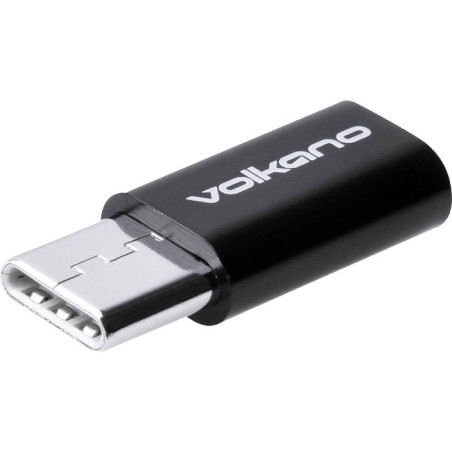 Micro Adaptateur Type-C vers Micro USB Noir - VOLKANO - VOL_VK_20037_BK