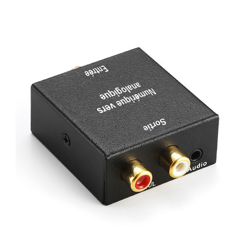 Convertisseur auidio Numérique en Analogique 2 RCA Noir - D2 DIFFUSION - ADA_D2KITAUDIO2