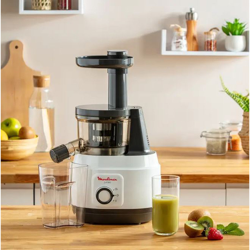 Extracteur de jus Juiceo 0.8L 150W Blanc/Gris - MOULINEX - ZU150110