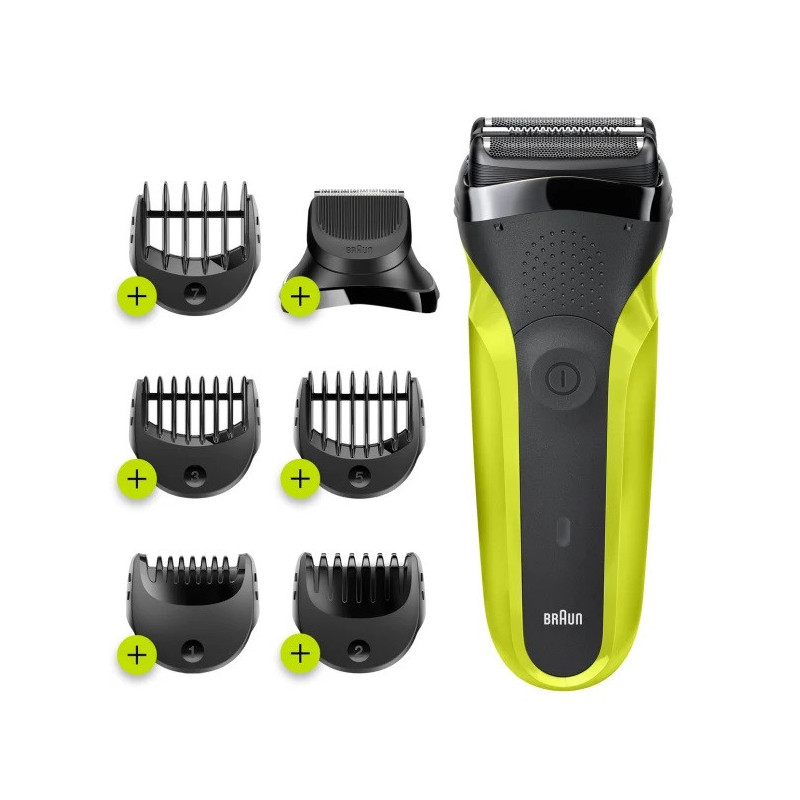 Rasoir Homme 3-en-1 Series 3 Shave&Style 300BT Noir/Vert - BRAUN - SERIES3 300BT
