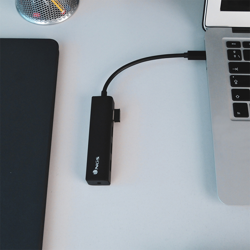 Hub USB 2.0 Dexlan 4 ports auto-alimenté avec LED à prix bas