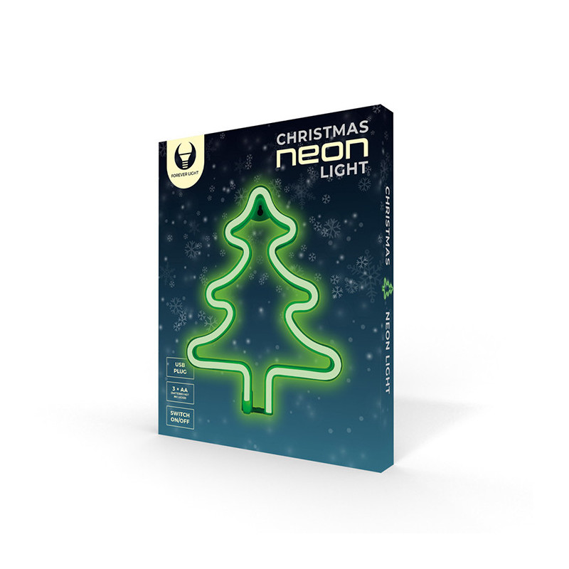 Néon LED Sapin de Noel + USB FLNE16 Vert Chauve-Souris - FOREVER LIGHTS - NEON-8