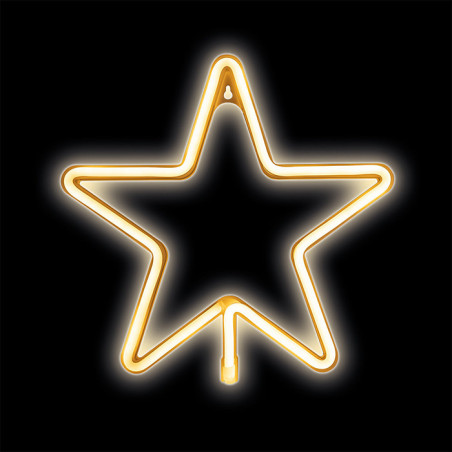 Néon LED Etoile PentaStar + USB FLNE22 Blanc Chaud Bat - FOREVER LIGHTS - NEON-14