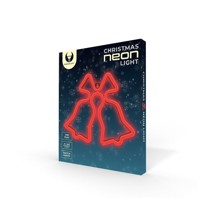 Néon LED Cloches de Noël  + USB FLNE17 Rouge Chauve-Souris - FOREVER LIGHTS - NEON-9