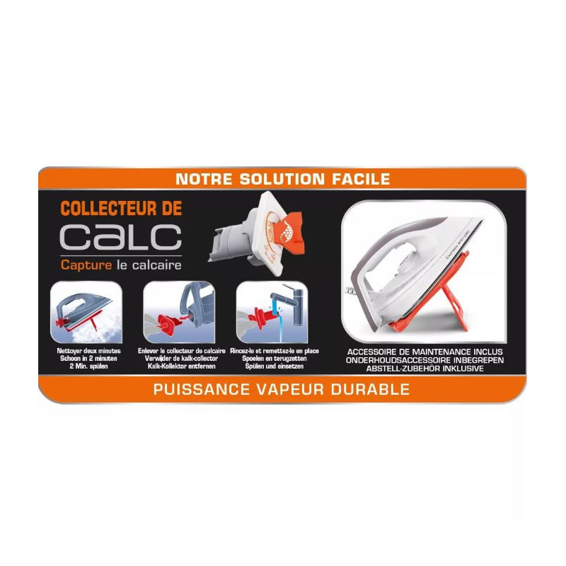 Centrale Vapeur Express anti-calc 2800W Blanc/Gris - CALOR - SV8010C0