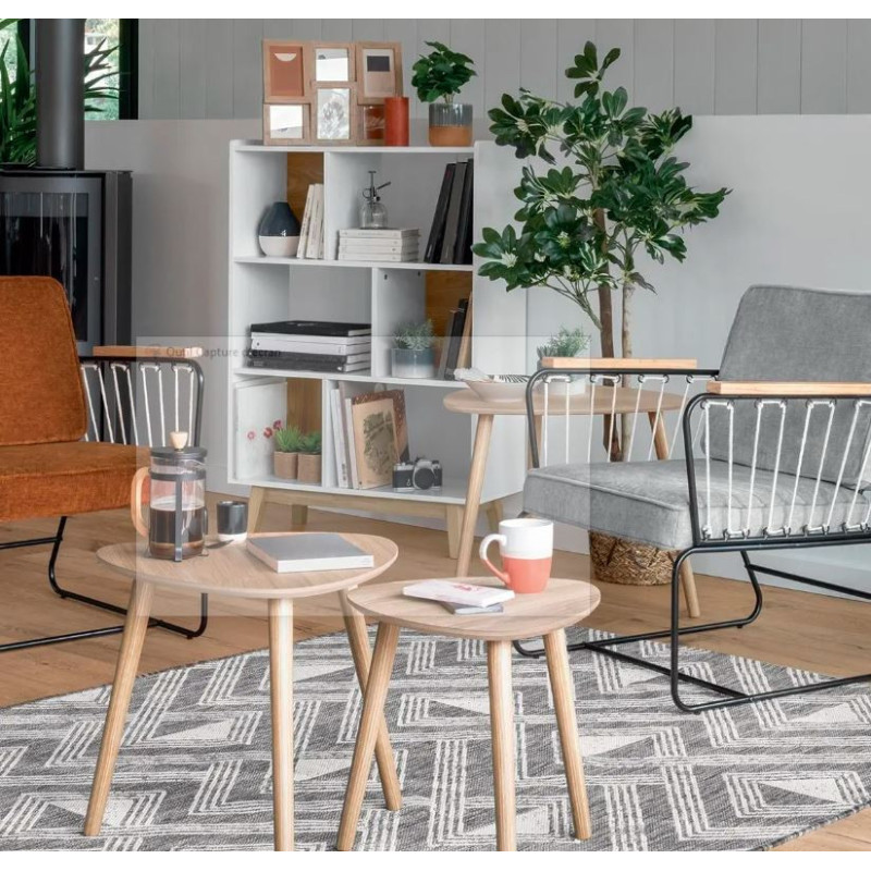 Set de 3 Tables à Café Mileo Bois - ATMOSPHERA - 164094A