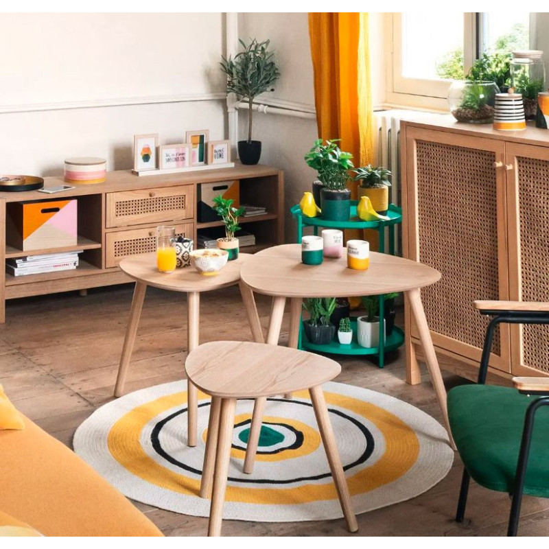 Set de 3 Tables à Café Mileo Bois - ATMOSPHERA - 164094A
