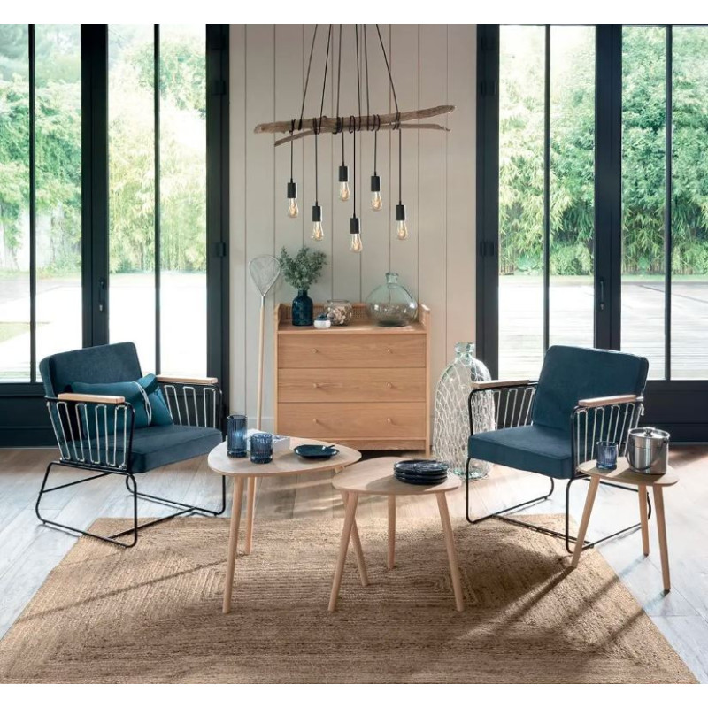 Set de 3 Tables à Café Mileo Bois - ATMOSPHERA - 164094A