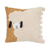 Coussin oasis mouton en Coton avec Pompons 40x40cm - ATMOSPHERA - 188224 