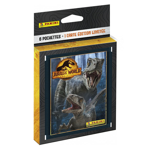 Blister 6 pochettes Jurassic world 3 - PANINI - 80180020282. 