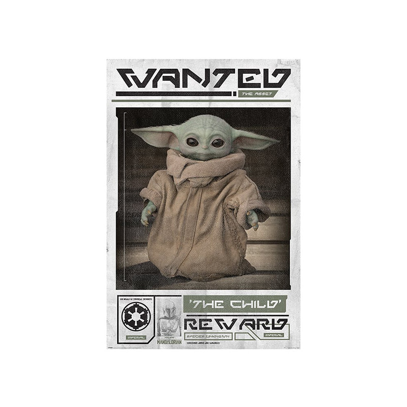 Poster Star Wars The Mandalorian Wanted The Child 61x91cm - PYRAMID INTERNATIONAL - PP34611
