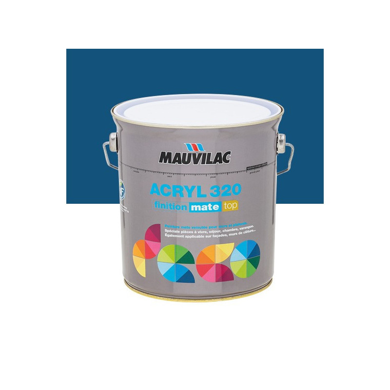 Peinture Finition Acryl 320 Mat 2,5L Bleu Nuit - MAUVILAC - 13349