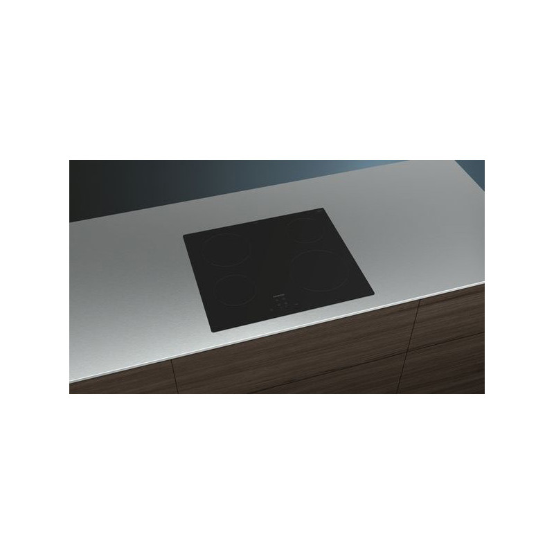 Plaque de cuisson vitrocéramique iQ100 4 Foyers Noir - SIEMENS - ET61RBEB8E