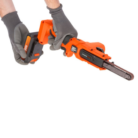 Lime/Ponceuse à Bande Dual Power 20V Noir/Orange - POWER PLUS