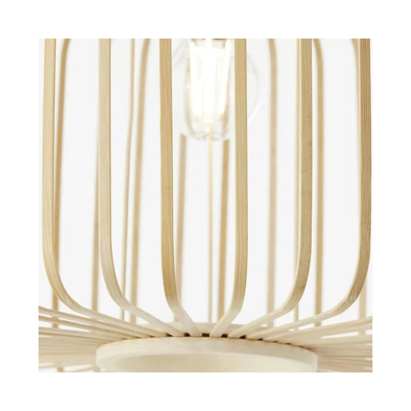Suspension E27 Métal Pecan Ø38 cm Noir/Naturel