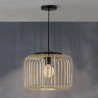 Suspension E27 Métal Pecan Ø38 cm Noir/Naturel