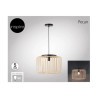 Suspension E27 Métal Pecan Ø38 cm Noir/Naturel