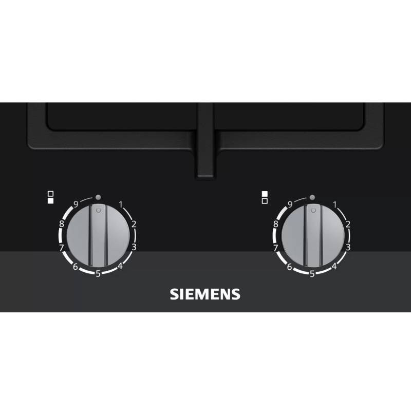 Plaque de cuisson à Gaz iQ700 2 Foyers Noir - SIEMENS - ER3A6BB70