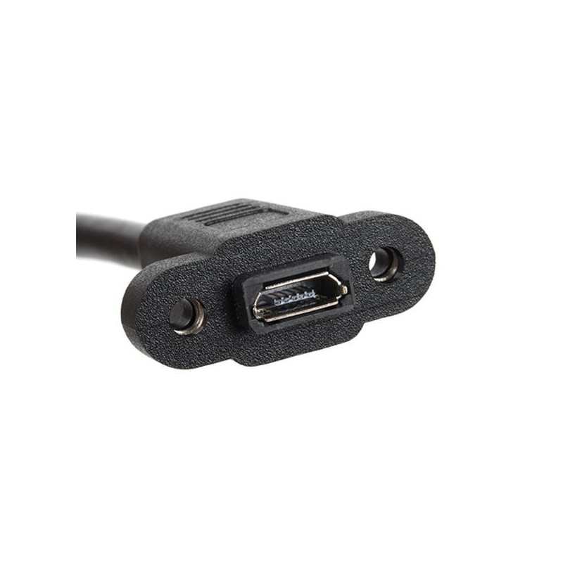 Câble USB pour façade micro-USB femelle/micro-USB mâle Noir - RADIOLA - FO1026