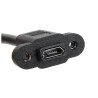 Câble USB pour façade micro-USB femelle/micro-USB mâle Noir - RADIOLA - FO1026